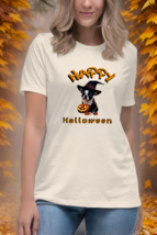 Autumn LeAnn Designs | Happy Halloween Boston Terrier Women&#39;s Relax T-Sh... - £22.72 GBP+