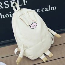 3D Cute Pig BackpaFor Kids Schoolbags Teenager Students Shoulder Bag Canvas Ruck - £32.68 GBP