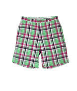 FootJoy FJ Golf Shorts Size 30 Flat Front Green Pink Blue Plaid Mens 30X9.5 - £18.56 GBP