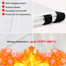 Fire Blanket 39&#39;&#39;×39&#39;&#39; Emergency Flame Retardant Protection - £15.16 GBP+