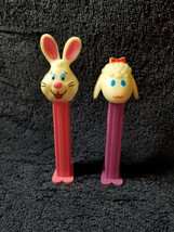 Lot of 2 - PEZ Easter Candy Dispensers - Lamb &amp; White Rabbit - £7.05 GBP
