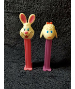 Lot of 2 - PEZ Easter Candy Dispensers - Lamb &amp; White Rabbit - £7.08 GBP