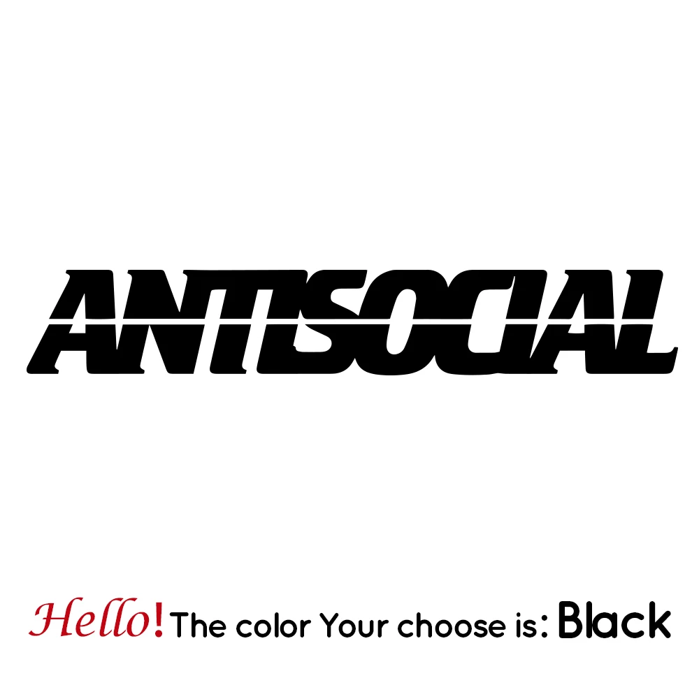 For ANTISOCIAL Sticker Decal Car Anti Social Club Banner Windshield Window JDM - £59.89 GBP