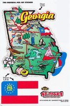 Georgia State Map Die Cut Sticker - £3.90 GBP