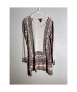 Chelsea &amp; Theodore Boho Print Knit Top Size M - $25.08 CAD