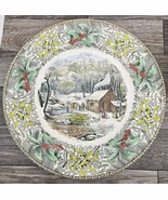 Adams England Currier Winter Scenes Plate 10.5&quot; A Home in the Wilderness - $44.98