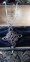 Vintage 1970-s Irish Celtic 925 Sterling Silver Pendant on 18 inch Chain. - $97.02