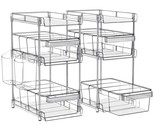 Clear Bathroom Organizers 2 Sets 3 Tier, Stackable Under Kitchen Sink Or... - £41.12 GBP
