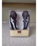 New In Box Set Woolrich Metal Curtain Holdback Hook Drapery Tieback Brow... - $13.99