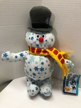 FROSTY THE SNOWMAN with Snow Flakes 14&quot; Plush Figure - £19.46 GBP