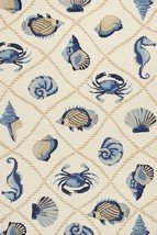 5&#39;X8&#39; Sand Beige Hand Hooked Uv Treated Coastal Sea Life Indoor Outdoor Area Rug - £321.81 GBP