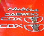 1999-2002 DAEWOO NUBIRA CDX  EMBLEM BADGE Nameplate Complete Set OEM - £35.37 GBP