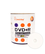 100 Pack Smartbuy 16X DVD+R 4.7GB White Inkjet Hub Printable Blank Recor... - £19.76 GBP