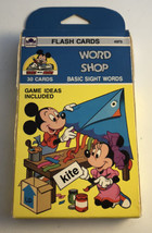 Vintage Learn With Mickey Mouse Word Shop Flash Cards Basic Sight Words 1989 - £11.60 GBP