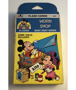 Vintage LEARN WITH MICKEY MOUSE Word Shop Flash Cards Basic Sight Words ... - £11.67 GBP