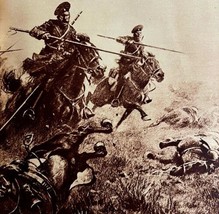 Russian Cossacks Invading East Prussia WW1 1920s Military Centerfold LGBin5 - £47.17 GBP