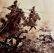 Russian Cossacks Invading East Prussia WW1 1920s Military Centerfold LGBin5 - £47.20 GBP