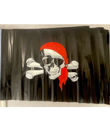BULK LOT~2 Dozen (24) Plastic Large 18&quot; x 11&quot; Pirate Party Flags - $17.25 CAD