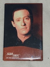 Star Trek Next Generation Pinback Button Lapel Pin Brent Spiner Data 3 Inch - £7.05 GBP