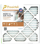 Proairtek AF16161M08SWH Model MERV 8 16x16x1 Air Filter (Pack of 4) - £47.06 GBP