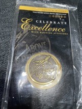 1990s Solid Brass Medallion ~ &quot;Above &amp; Beyond&quot; ~ Award of Excellence Wit... - $9.49
