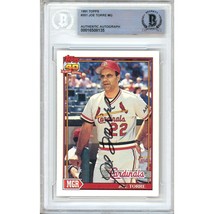 Joe Torre St Louis Cardinals Auto 1991 Topps #351 Signed Card BAS Auth S... - £117.98 GBP