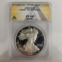 1992-S $1  Proof Silver Eagle PF 68 DCAM - £68.53 GBP