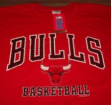 Vintage Style Chicago Bulls Nba Basketball T-Shirt 2XL Xxl New w/ Tag - £15.79 GBP
