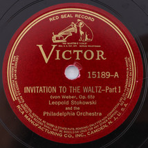 Stokowski/Philadelphia Orchestra &quot;Invitation To The Waltz&quot; 1937 12&quot; 78 rpm 15189 - £16.86 GBP