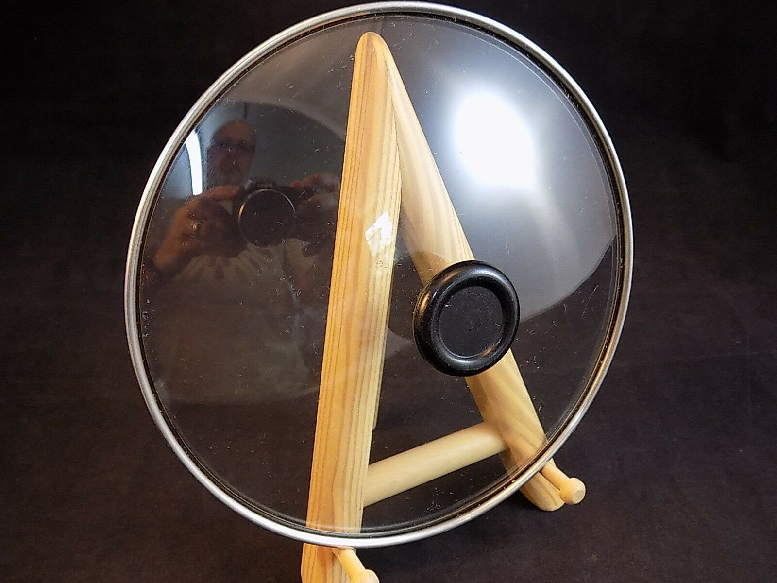 REPLACEMENT POT LID Glass with black Knob Handle Fits 2 Qt Sauce Pan 7&quot; ... - $9.89