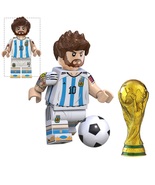 Lionel Messi Argentinian Football Player Lego Compatible Minifigure Bric... - £2.77 GBP