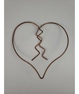 Artist Made Unique Twisted Copper Broken Heart Sculpture  1ft Tall &amp; Wid... - £19.66 GBP