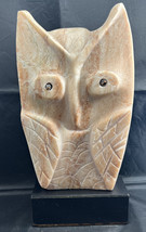 Hand Carved Marble Stone Owl Figure 13 1/4” Tall 6 3/4” wide. * Pre-Owned* - £25.68 GBP