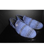 Giuseppe Zanotti Blue Leather with Crystals Driving Shoes  Size 13 Made ... - $995.00