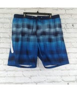 Zeroxposur Swim Trunks Shorts Mens XL Blue Plaid Board Shorts Bathing Suit - $17.99