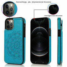 For iPhone 12 11 Pro/Max/Mini SE/8/7 Plus XR X/XS Case Leather Wallet Flip Cover - £40.27 GBP