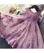 Girls Children Toddler Ruffle Sleeveless Embroidery Princess Flower Girl... - £15.18 GBP