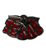 Lone Star State Texas Bull Horns Longhorn Red Letter Belt Buckle Western... - £20.44 GBP