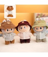 Casual Chic Fashion Labubu Doll Outfit, Plaid Shirt with Hat Labubu Acce... - $261.70 MXN