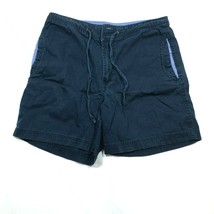 Columbia Shorts Womens M Navy Blue Above Knee Cotton Drawstring Pockets Thick - £10.97 GBP