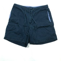 Columbia Shorts Womens M Navy Blue Above Knee Cotton Drawstring Pockets Thick - £34.59 GBP