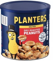 Planters Salted Dry Roasted Peanuts Canister (52 Oz.) Shipping The Same Day - £14.22 GBP