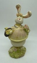 Adorable 5 3/4&quot; Bobble Body Easter Bunny Rabbit Gardener Figurine By Ganz - £9.12 GBP