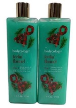 2X Bodycology Feelin Flannel 2 In 1 Body Wash &amp; Bubble Bath 16 Oz. Each  - £15.69 GBP