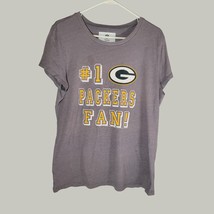 Green Bay Packers Shirt Womens XL #1 Packers Fan Gray Short Sleeve  - £10.19 GBP