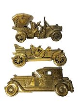 Vintage Syroco Antique Cars Gold Bronze Retro Wall Plaques Set Of 3 Art ... - $519.72 MXN