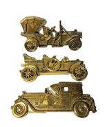Vintage Syroco Antique Cars Gold Bronze Retro Wall Plaques Set Of 3 Art ... - €24,21 EUR