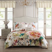 Flowers Ivory 5 Piece Reversible Comforter Set - $1,033.15 MXN+