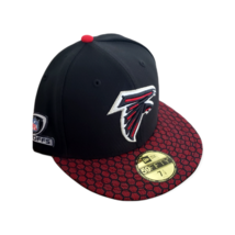 New Era Atlanta Falcons NFL 5950 OF 2017 Sideline PP Fitted Hat Black Size 7 1/4 - £27.15 GBP