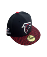 New Era Atlanta Falcons NFL 5950 OF 2017 Sideline PP Fitted Hat Black Si... - $33.86